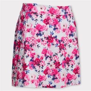 G/Fore Photo Floral Silky Tech Nylon A-Line Skort Small
